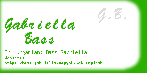 gabriella bass business card